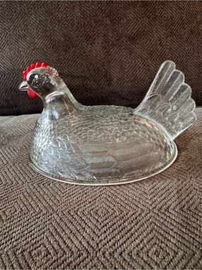 Vintage Indiana Glass Hen On a Nest - HEN ONLY